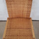 5 wooden and rattan chairs