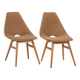 Chaises rétro décoratives (vers 1960). Ensemble de 2 pièces