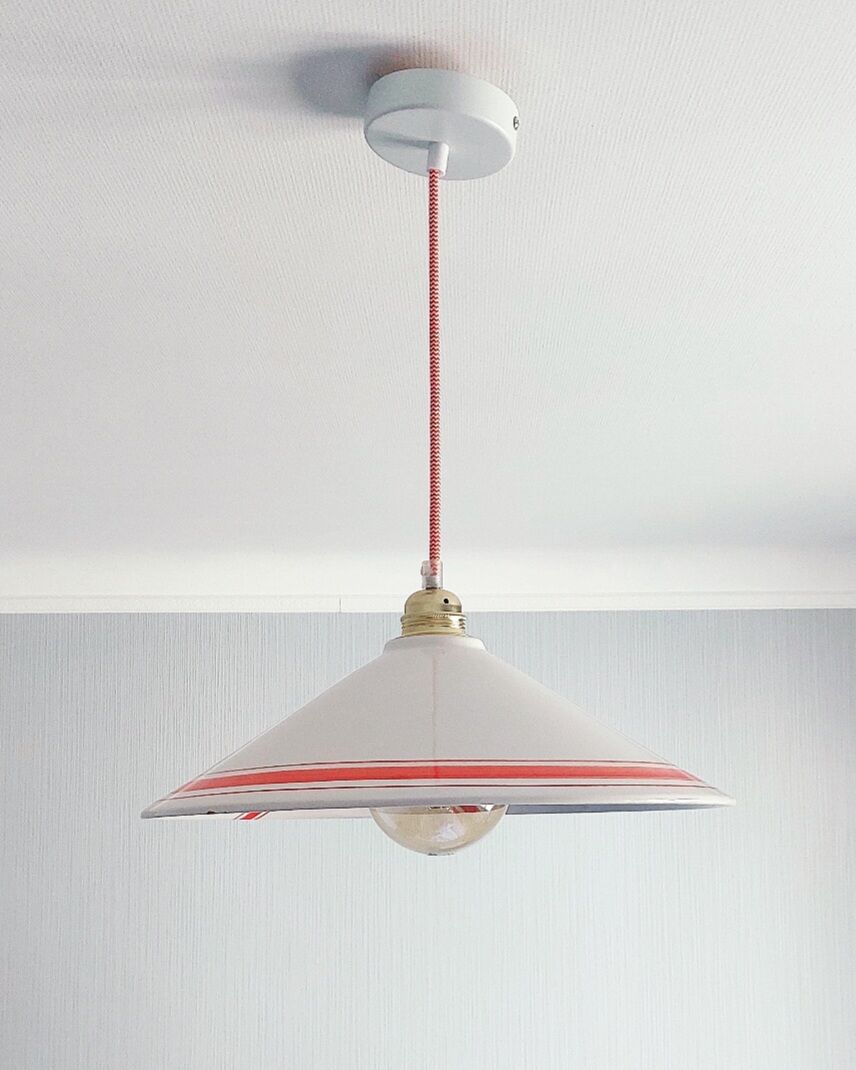 Vintage ceramic pendant lamp