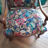 Fauteuil multicolore tapissier
