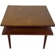 Vintage square coffee table in teak veneer, 1960s design
