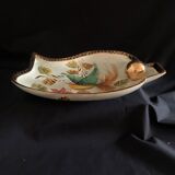 Tray, signed Bequet Quaregnon, Belgium, gilded with fine gold, numbered 14
