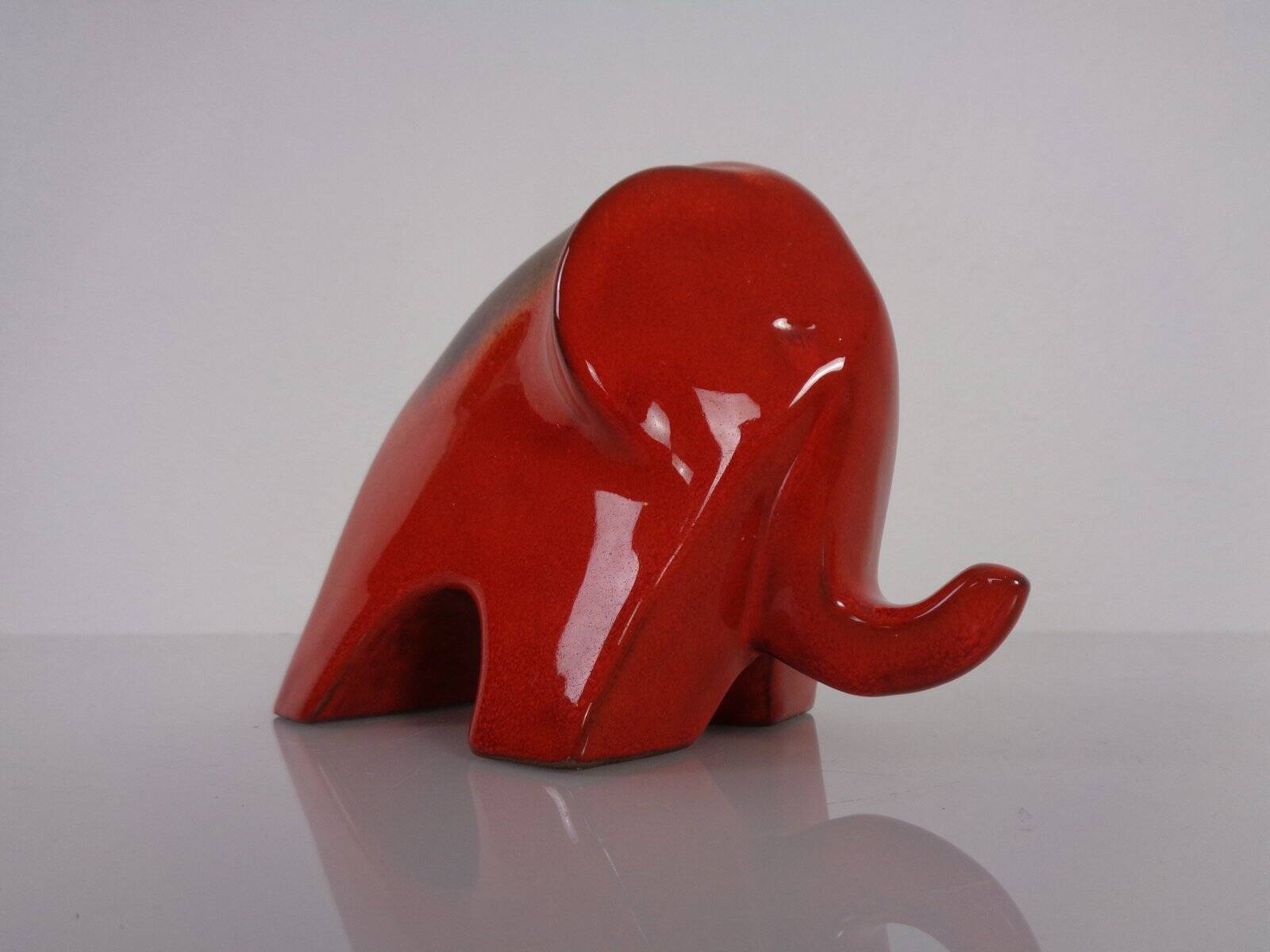 Majolica Ceramic Elephant, 1960s