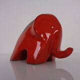 Majolica Ceramic Elephant, 1960s