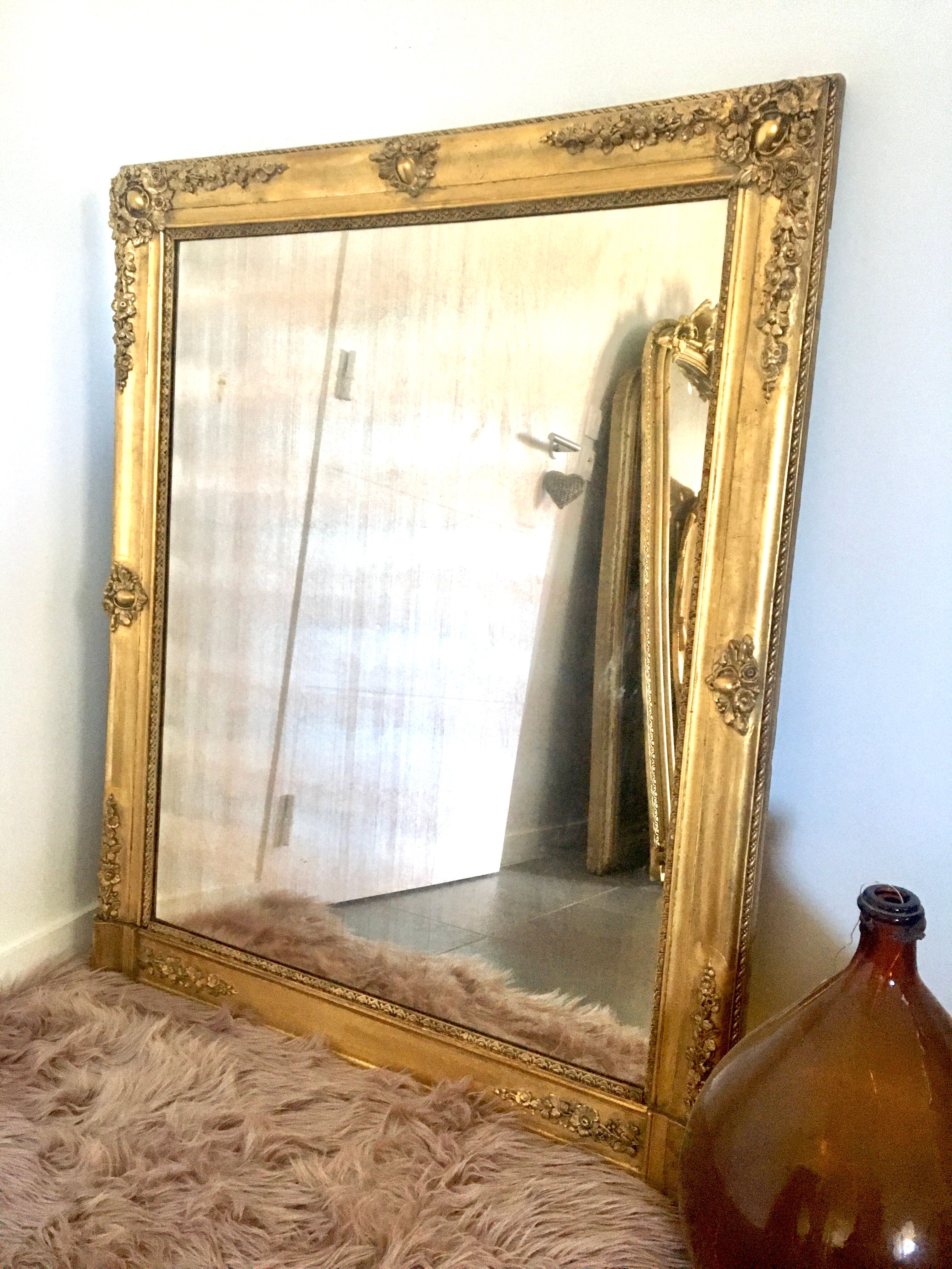 Miroir doré Restauration, Charles X 110x90