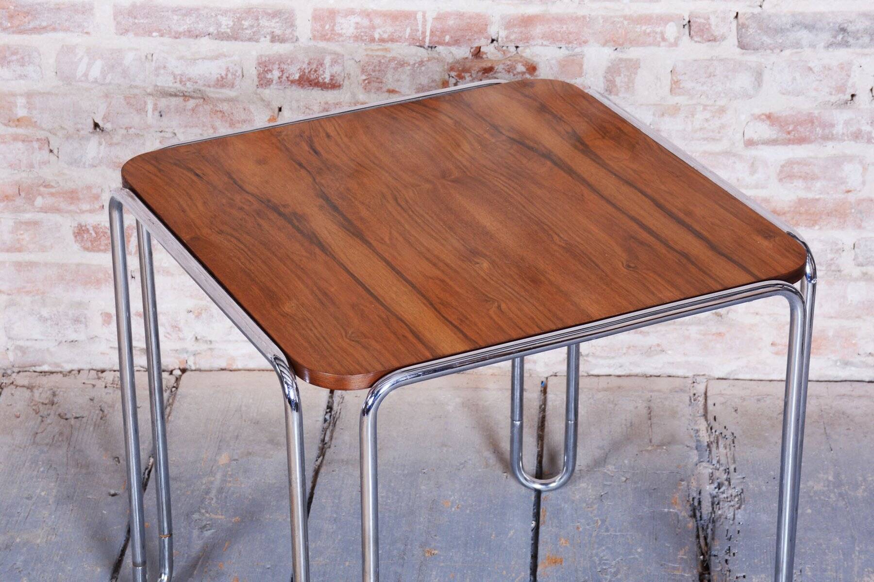 Art Deco Dining Table in Walnut by M. Breuer for Thonet, 1930s