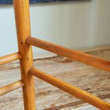 Vintage solid blond wood bar stool