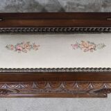 Landing Linen Chest in Solid Beech and Walnut, Louis XIII Style – Late 19th Century