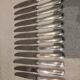 12 silver-plated dessert knives by Christofle Cluny with stripes