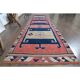 1970s Turkish Oushak Handmade Wool Cotton Pink Runner Rug 90x333