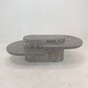Table basse en pierre fossile, Magnussen Ponte, années 1980