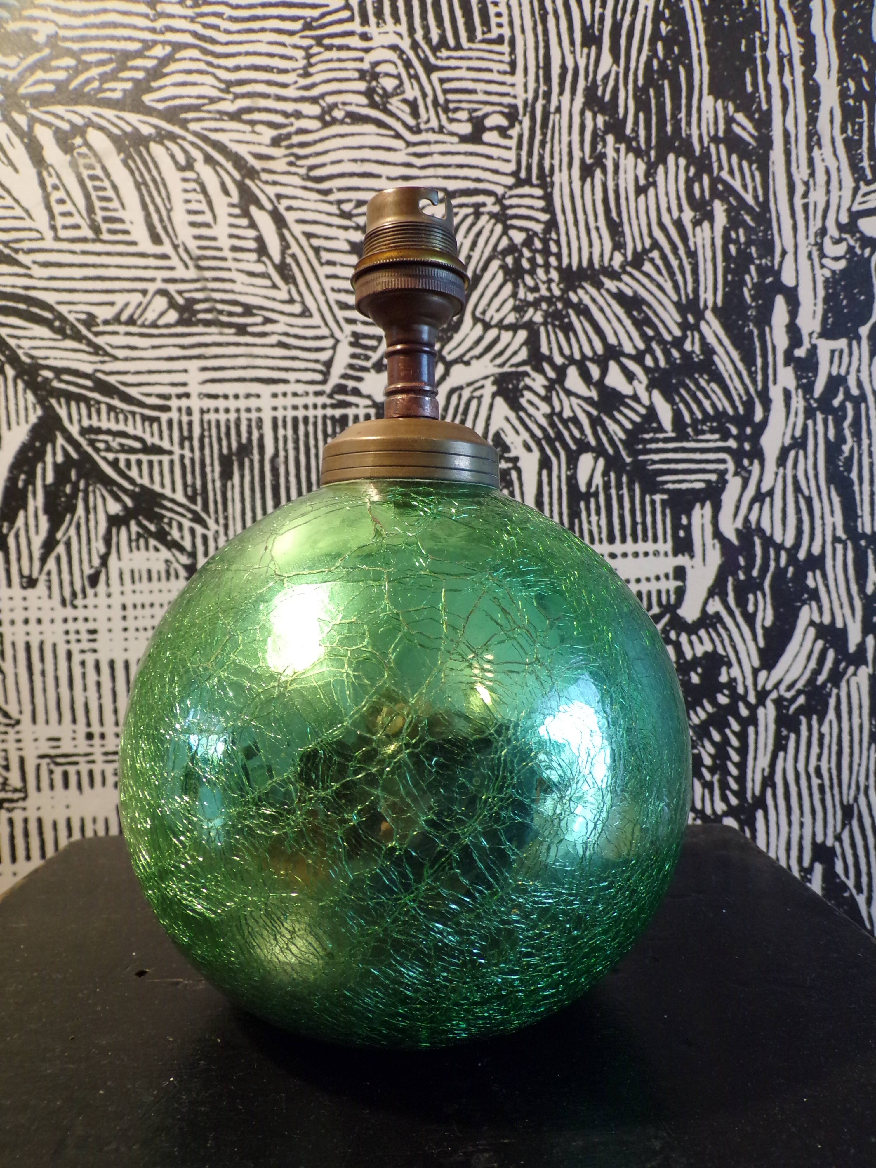 1930s glass ball lamp