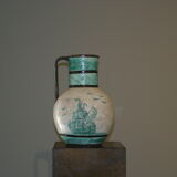 Ceramic vase with a sailboat