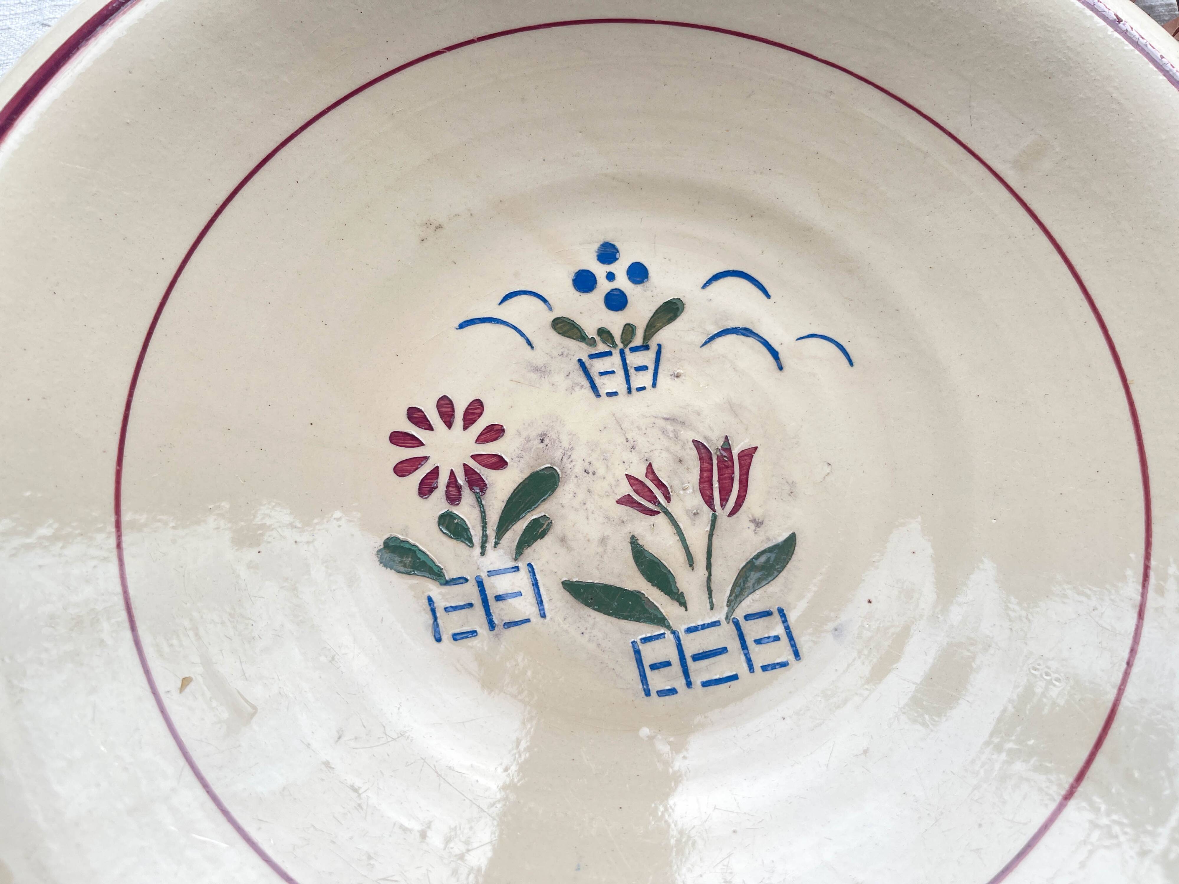 Vintage LUNEVILLE hollow dish, "Aurore" model, Made in France