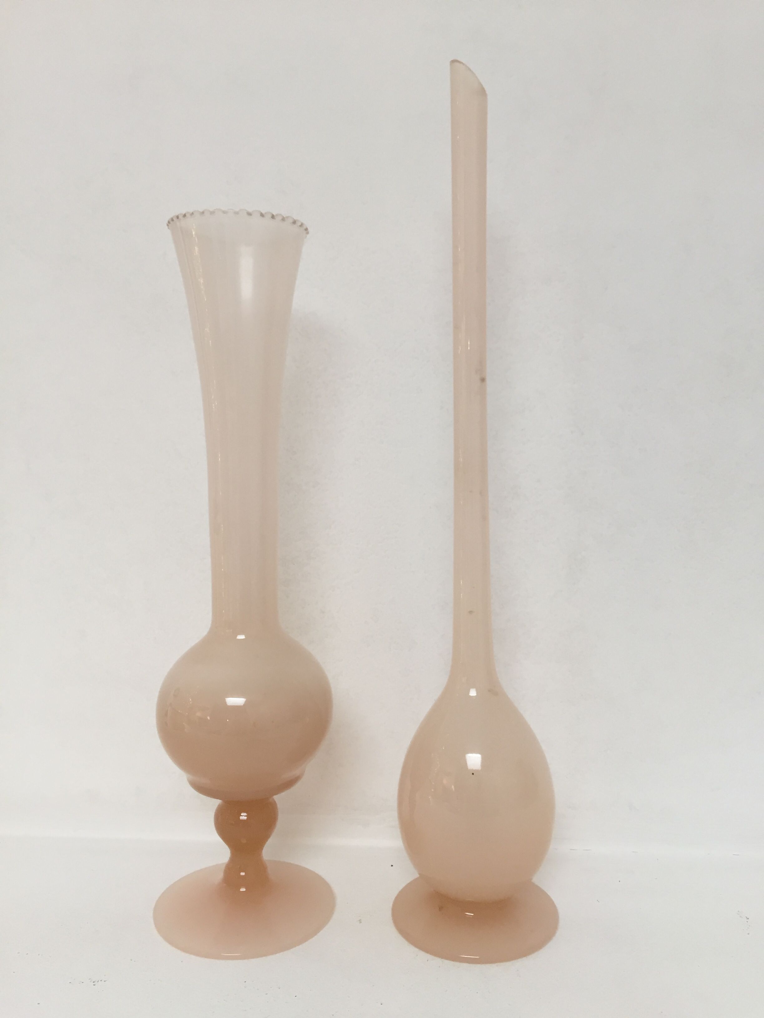 Duo soliflores pink opaline, 1970