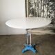 Guerin metal garden table, bistro table, cast foot