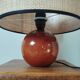 solid wood foot, glazed honey-coloured ball, La Tournerie du Sou, 1980