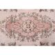 1970s Vintage Turkish Oushak Handmade Wool Cotton Pink Area Rug 173x293