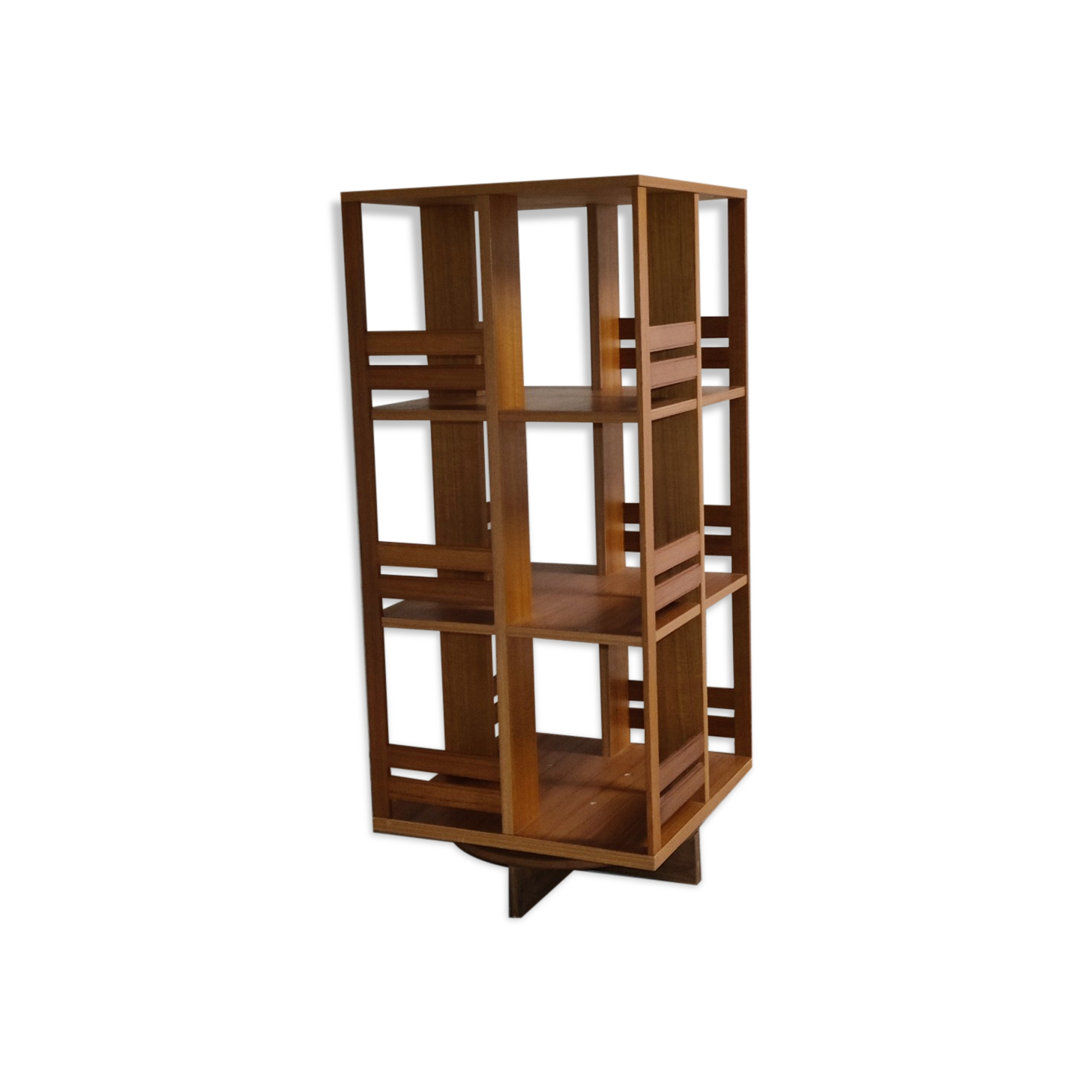 Vintage Scandinavian rotating bookcase