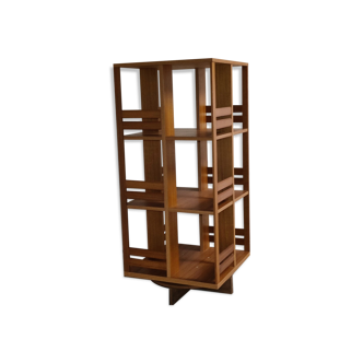 Vintage Scandinavian rotating bookcase