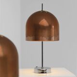 A pair of 1970s table lamps featuring mushroom-shaped shades