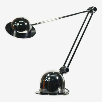 Lampe de bureau vintage métal chromé bras articulé design post-moderniste 1980s
