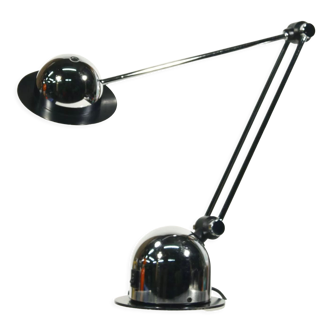 Lampe de bureau vintage métal chromé bras articulé design post-moderniste 1980s