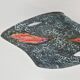 Vintage 1960s fruit bowl, ceramic Fat Lava, signed Vallauris.