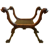 Curule seat carved.