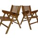 Ensemble vintage de quatre chaises pliantes Rex en contreplaqué, design Niko Kralj, 1950