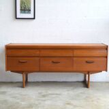 Teak sideboard/commode with 6 drawers