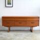 Teak sideboard/commode with 6 drawers