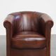 Fauteuil club en cuir de mouton