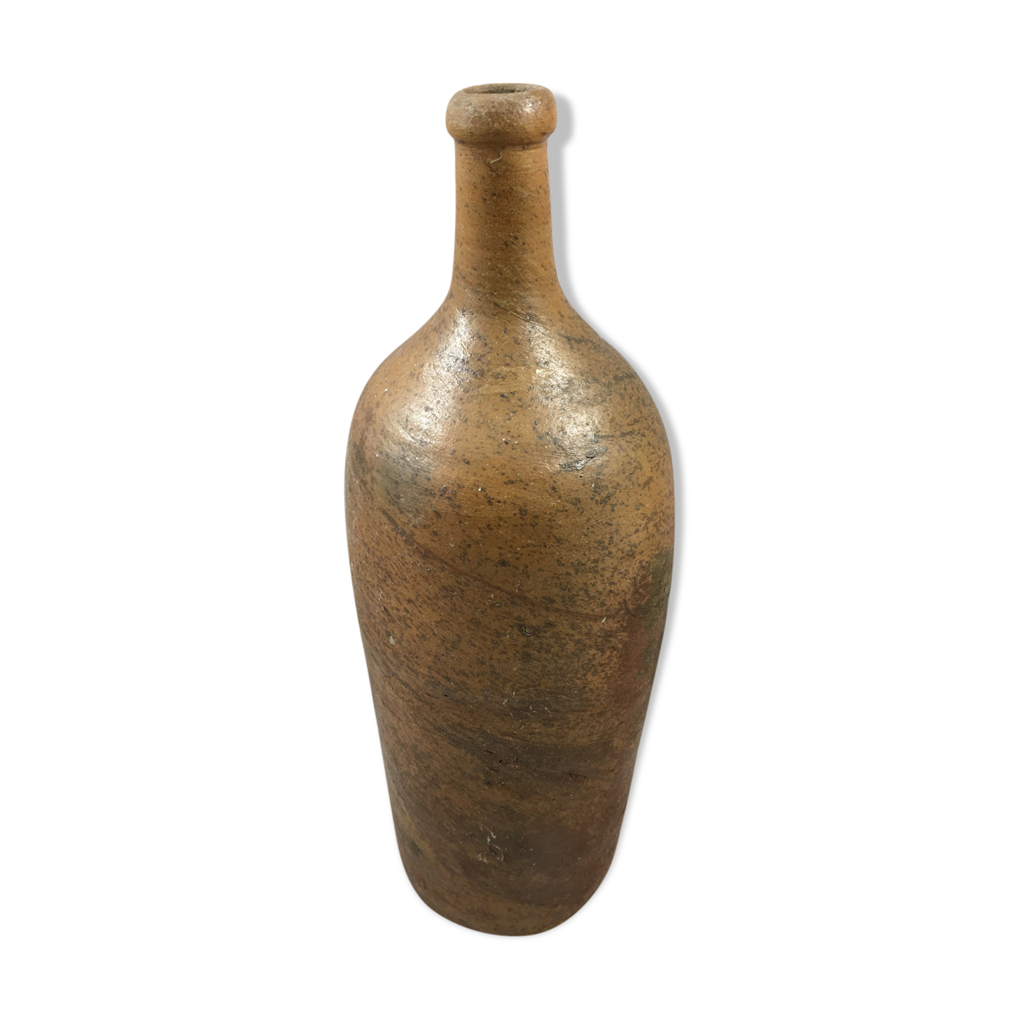 Old bottle in varnished sandstone glazed vintage