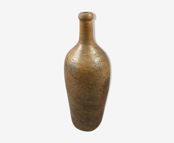 Ancienne bouteille en grès vernissée vintage