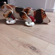 Snoopy wooden pull along dog fisher price