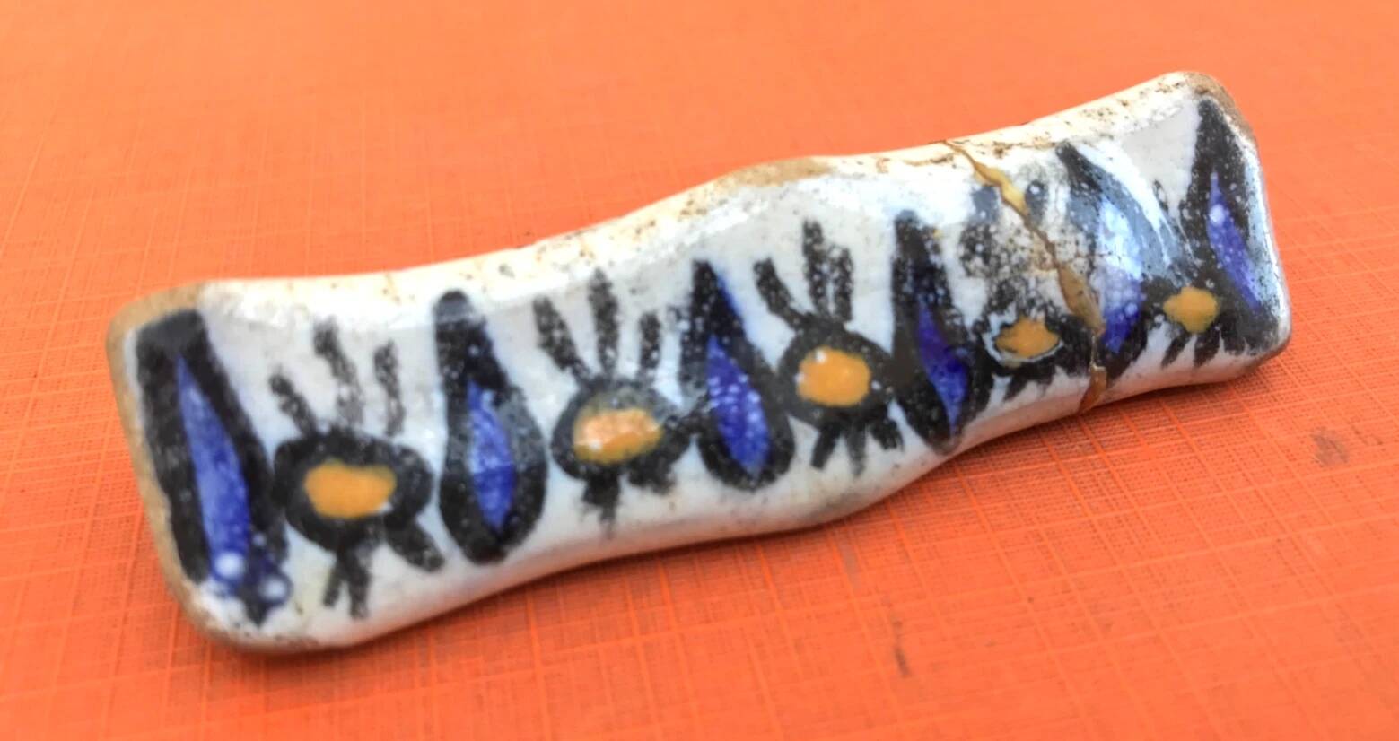 1920-1940 4 Knife holders Glazed ceramic from Nabeul, Tunisia