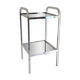 Side table in chrome metal and smoked glass - 70s/80s