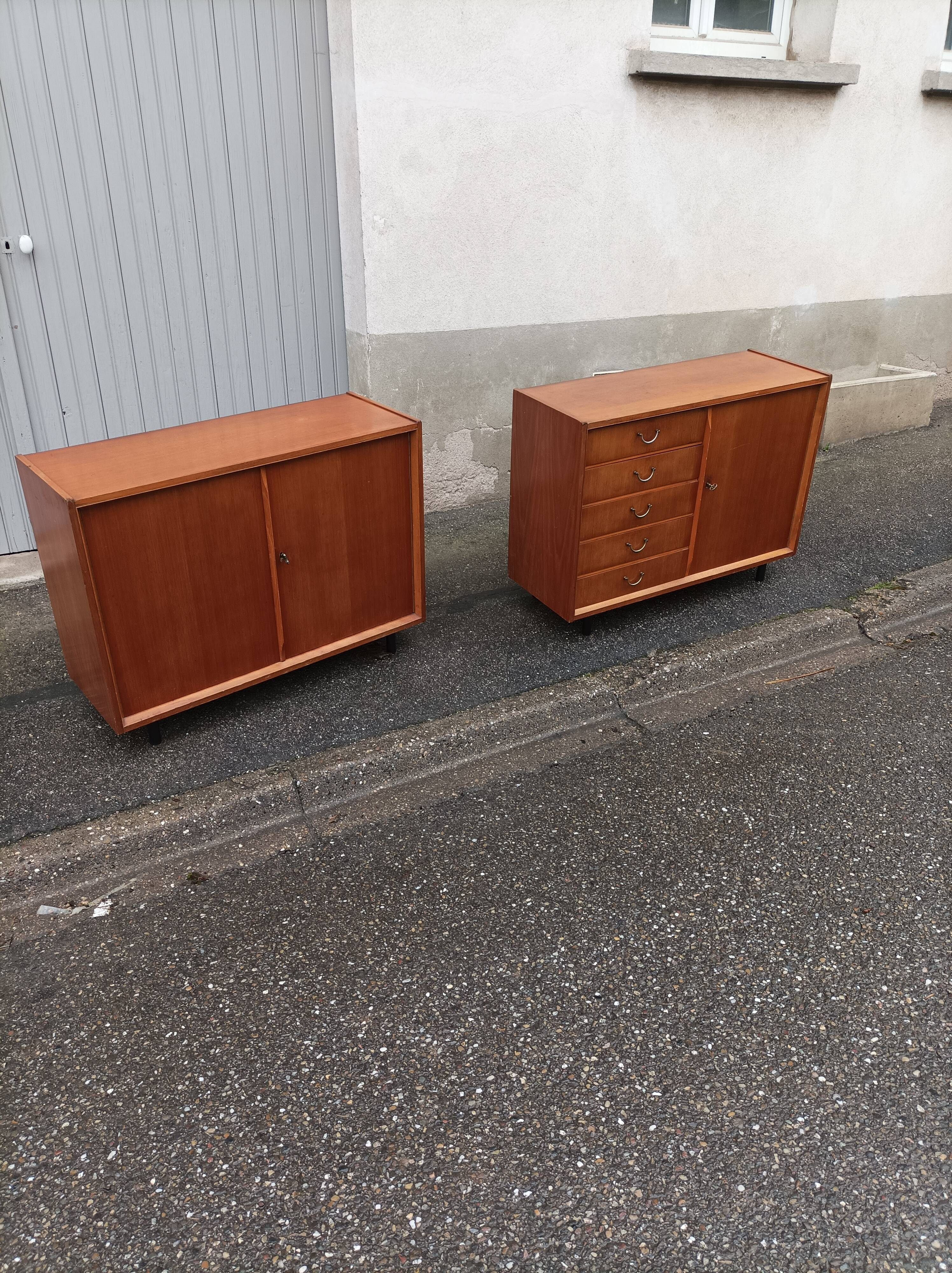 Enfilade vintage 3 portes 5 tiroirs