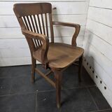 Fauteuil de bureau américain ancien en chêne