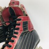 Pair of vintage leather ice skates