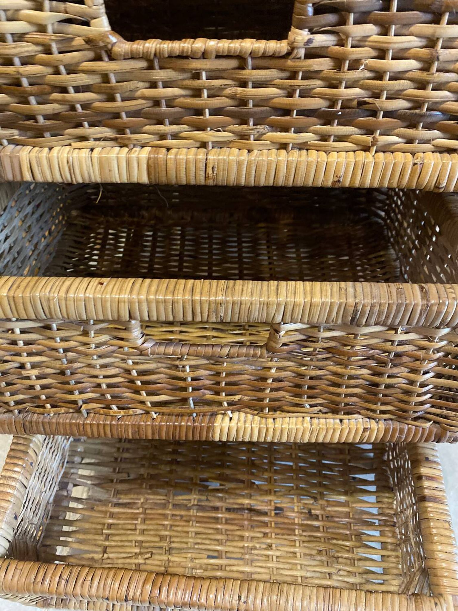 Storage furniture, rattan chest of drawers