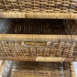 Storage unit, rattan chest of drawers