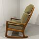 Fauteuil à bascule à dossier haut Ole Wanscher Senator années 1960