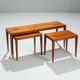 3 tables gigognes en teck par Severin Hansen pour Haslev, Danemark 1960