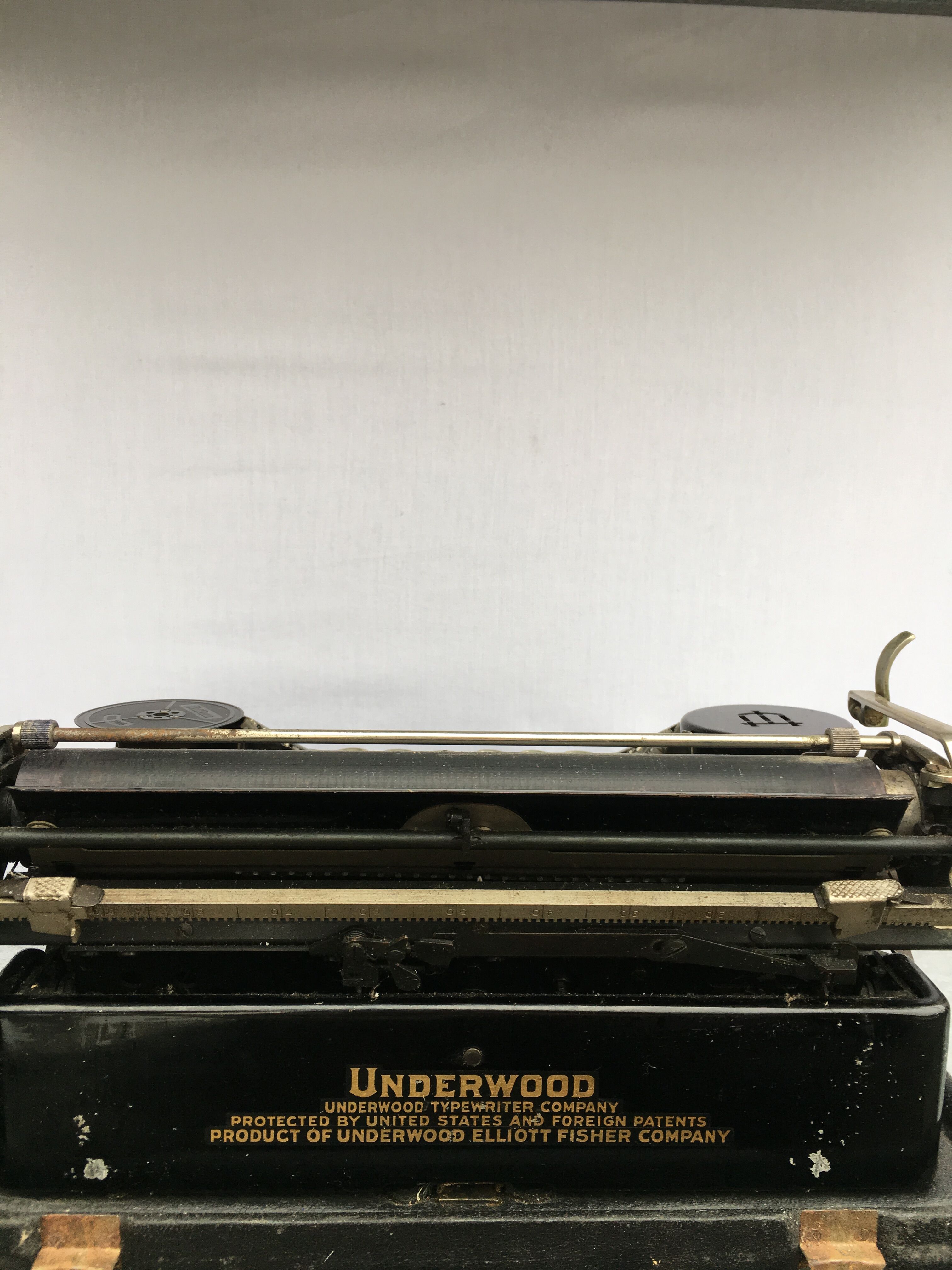 Underwood typewriter "standard portable typewriter"