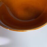 Set of 5 oval orange-yellow ceramic bowls from Faïencerie S