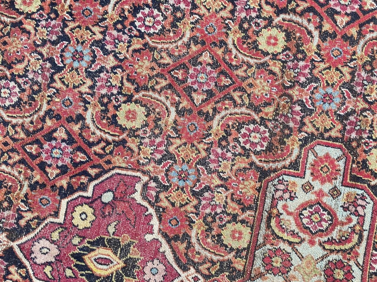 Old Persian carpet Dorokhsh khorasan from the early 19th century 200x400 cm