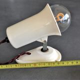 Vintage articulated metal spotlight - cream color -