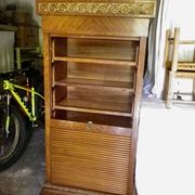 Curtain cabinet filing cabinet old mahogany and gilded bronze office furniture